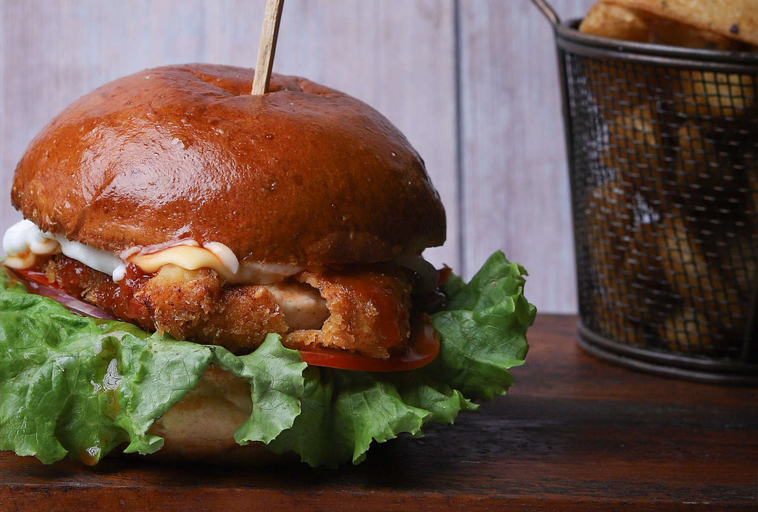 Cheesy Chicken Burger
